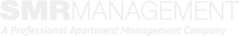 The image is a logo for a company named SMR Management, which is a professional apartment management company.